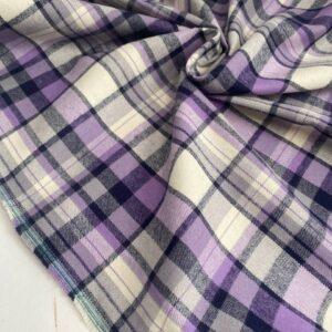 Бавовна клітина фланель бузково молочний