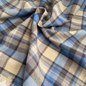 Бавовна клітина фланель блакитно сірий